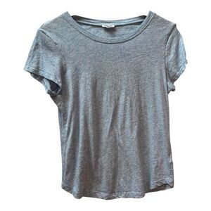 Splendid Blue Heathered Cotton Short‎ Sleeve Crew Neck T-Shirt Top Women's Small